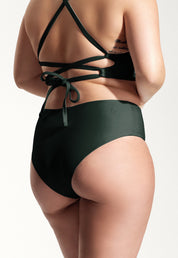 Surf Bikini Hose „Fugu“ in Nachtgrün 1
