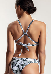 Surf Bikini Oberteil „Coho“ mit grünem Blattmuster 2